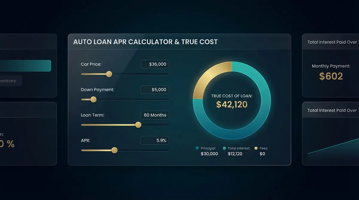 Auto Loan APR Calculator Interface