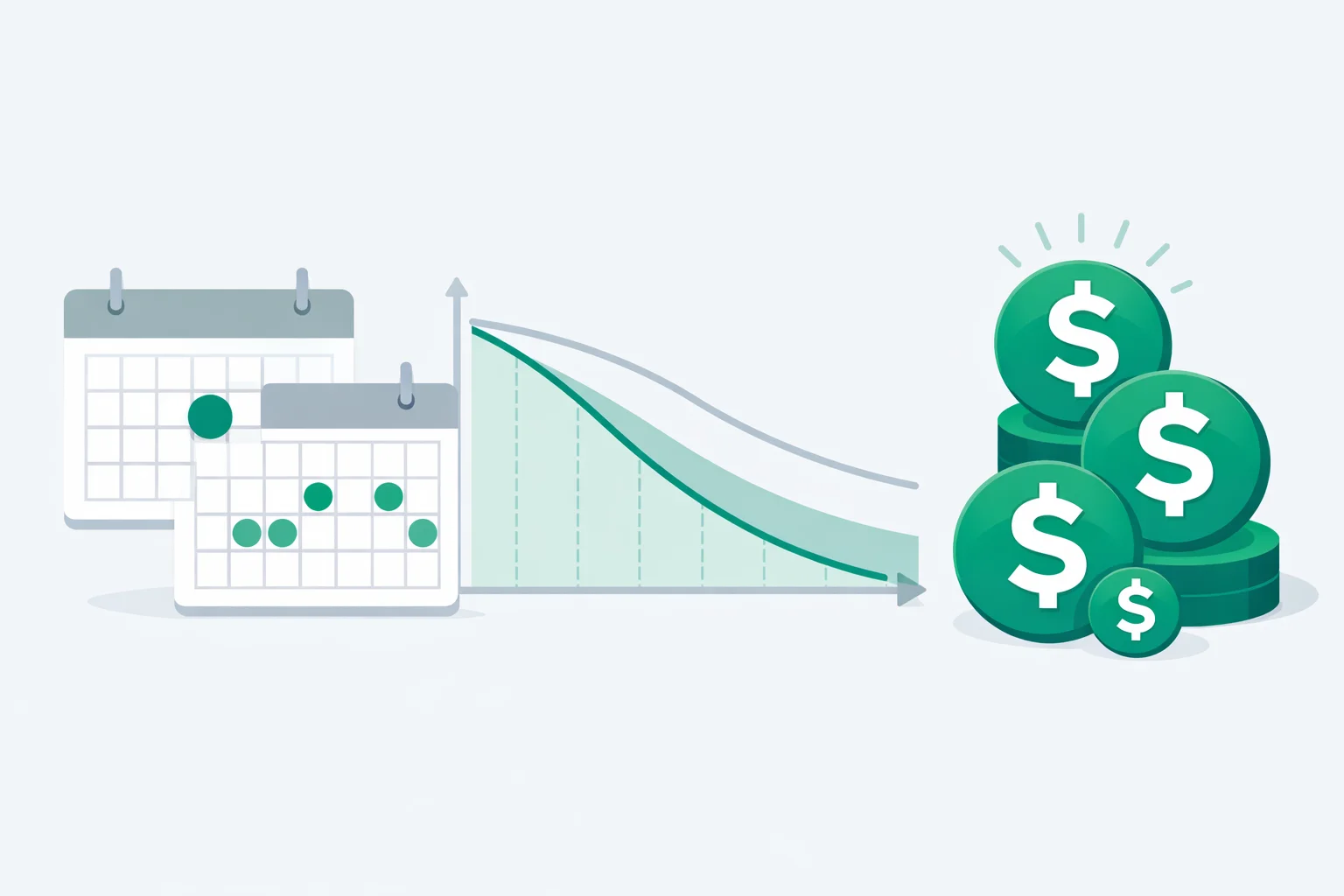 Biweekly mortgage payment calendar showing how splitting monthly payments saves interest over time