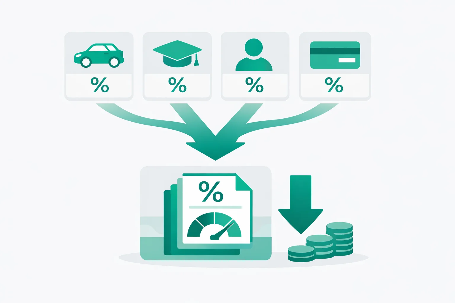 Loan consolidation calculator comparing multiple loans against a single new loan