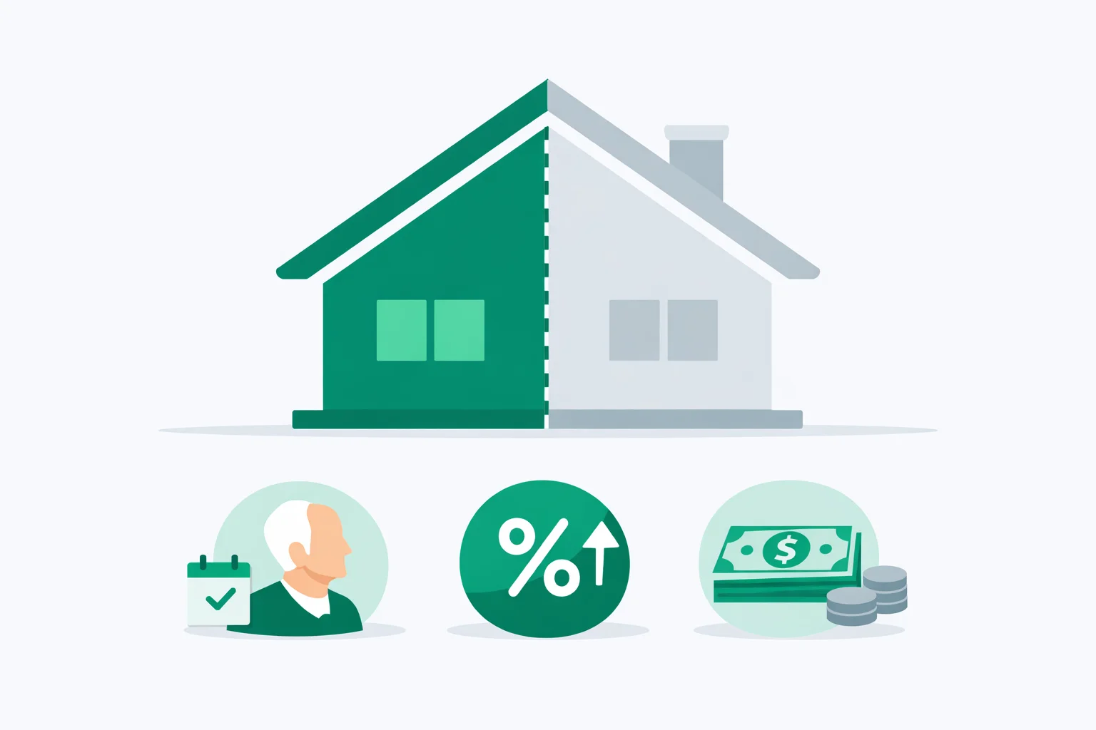 Reverse mortgage calculator showing how home equity converts into a HECM principal limit and available cash proceeds